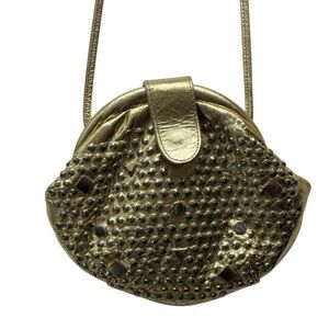 Gold Studded Atalla Leather Women's Bag